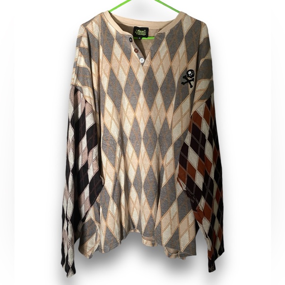 Tunnel Vision | NWT’s oversized argyle punk goth grunge dark academia sweater - Picture 5 of 10